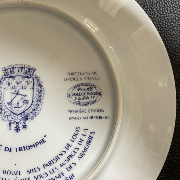 Porcelaine De Limoges France. L’Arc De Triomphe by Louis Dali Hand Painted 1977 - Picture 7 of 9